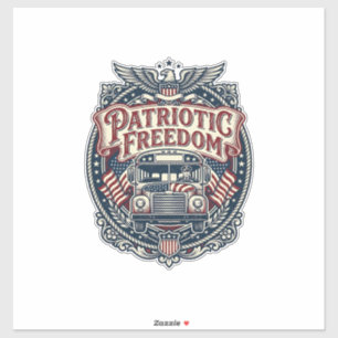Patriotic School Bus Driver Sticker