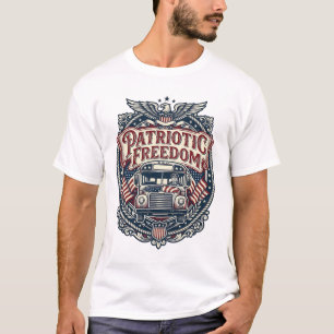 Patriotic School Bus Driver T-Shirt