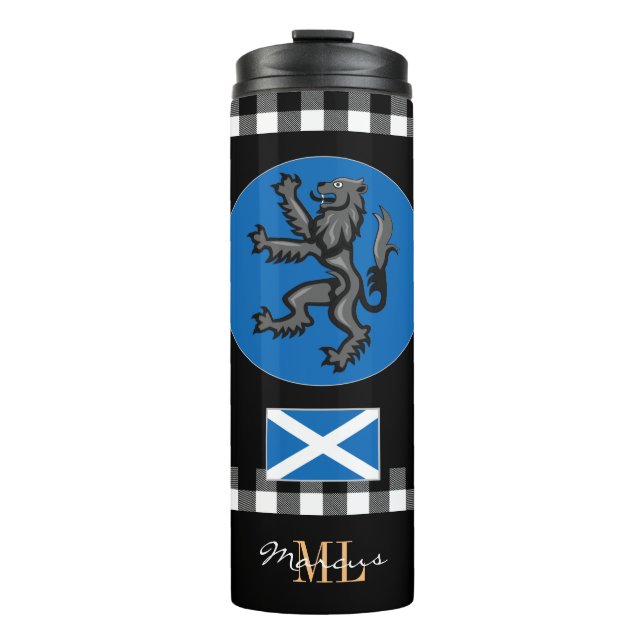 Patriotic Scotland Mug, Rampant, Scottish Flag Thermal Tumbler (Front)