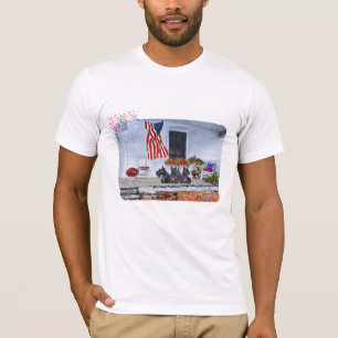 Patriotic Scotties Await the Big Parade T-Shirt