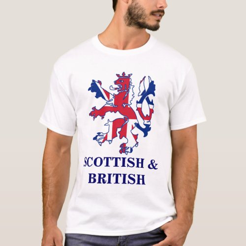 Patriotic Scottish and Brtish T_Shirt