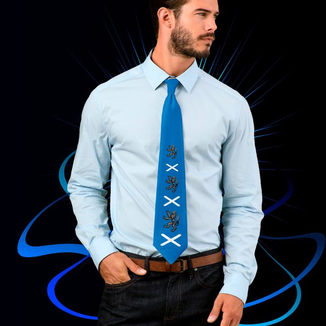 Patriotic Scottish Flag Tie, Rampant, Scotland Neck Tie (Creator Uploaded)