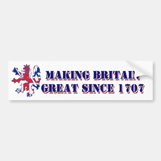 Patriotic Scottish Great Britain design Bumper Sticker (Front)