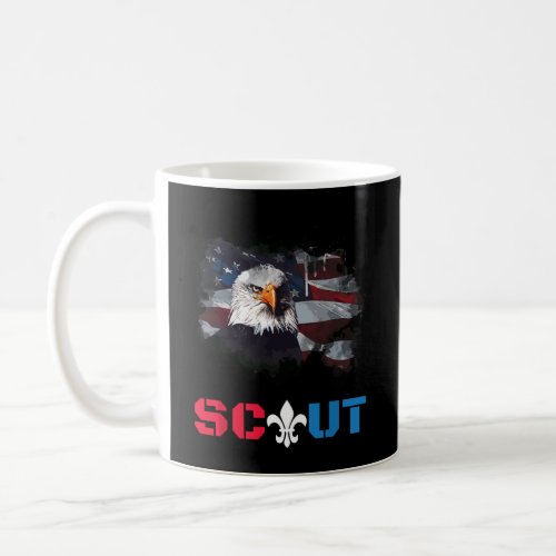 Patriotic Scout Boy Girl Scouting Lover US Flag Ea Coffee Mug