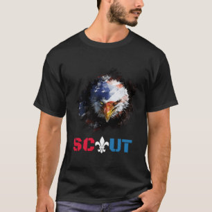 Patriotic Scout Boy Girl Scouting Lover Us Flag Ea T-Shirt