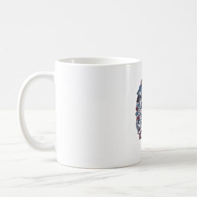 Patriotic Scrapbooker Vector Graphic Tee_1 Coffee Mug (Left)