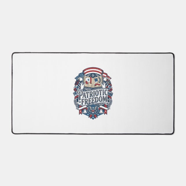 Patriotic Scrapbooker Vector Graphic Tee_1 Desk Mat (Front)