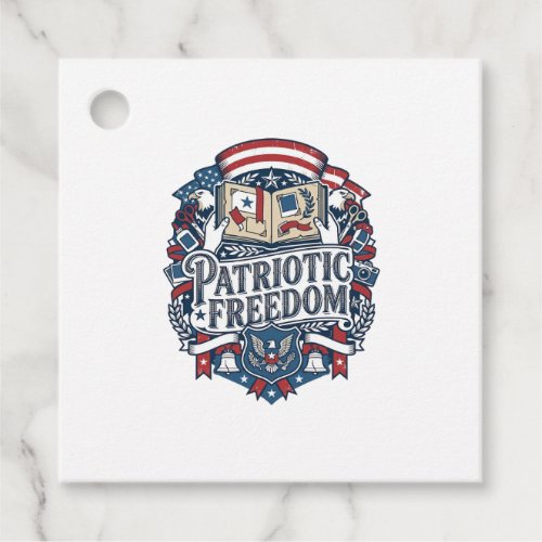 Patriotic Scrapbooker Vector Graphic Tee_1 Favor Tags