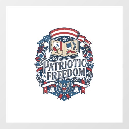 Patriotic Scrapbooker Vector Graphic Tee_1 Floor Decals