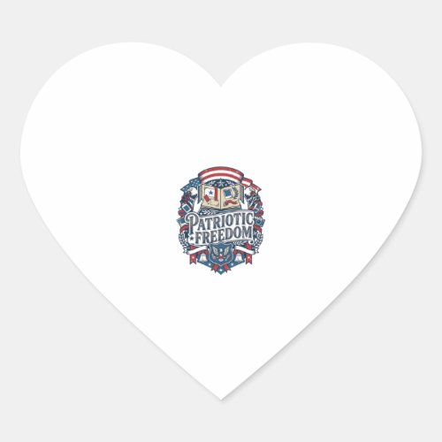 Patriotic Scrapbooker Vector Graphic Tee_1 Heart Sticker