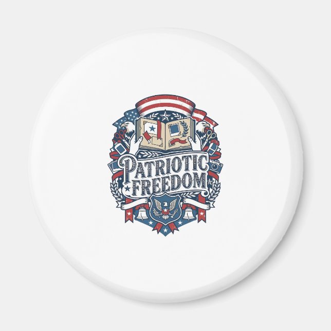 Patriotic Scrapbooker Vector Graphic Tee_1 Magnet (Front)