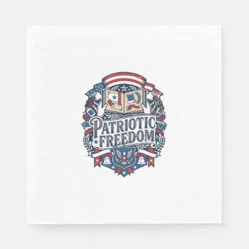 Patriotic Scrapbooker Vector Graphic Tee_1 Napkins