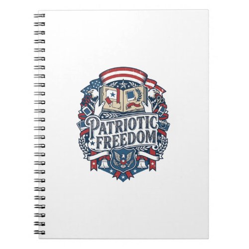 Patriotic Scrapbooker Vector Graphic Tee_1 Notebook