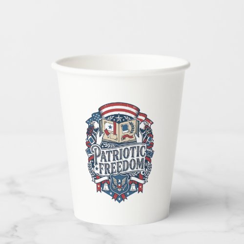 Patriotic Scrapbooker Vector Graphic Tee_1 Paper Cups