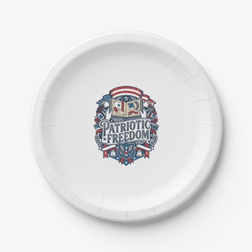 Patriotic Scrapbooker Vector Graphic Tee_1 Paper Plates