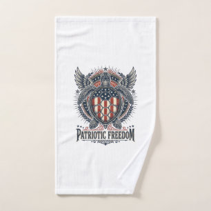Patriotic Sea Turtle Hand Towel