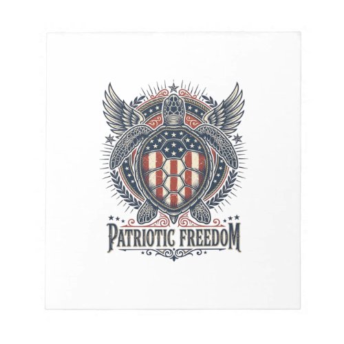 Patriotic Sea Turtle Notepad