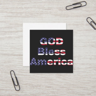 Patriotic Sentinel Sticky Notes - Bold God Bless Square Business Card