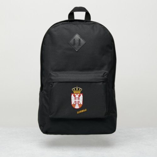 Patriotic Serbia  Serbian Coat of Arms  Flag Port Authority Backpack