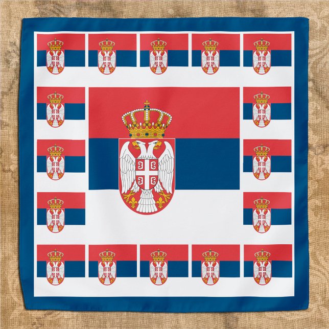 Patriotic Serbian Flag Bandana, fashion Serbia Bandana (Creator Uploaded)