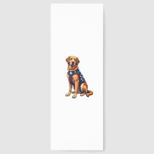 Patriotic Service Dog Golden Retriever Shirt Bookmarks