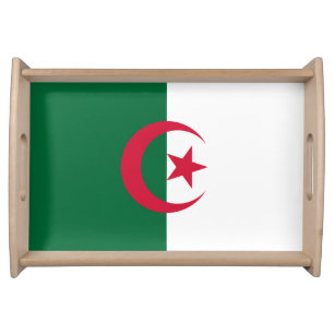 Patriotic serving tray with Flag of Algeria