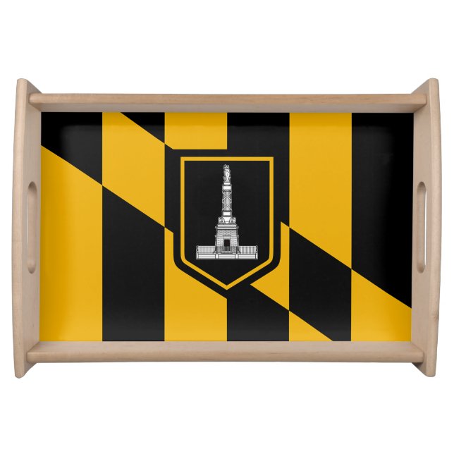 Patriotic serving tray with Flag of Baltimore (Front)