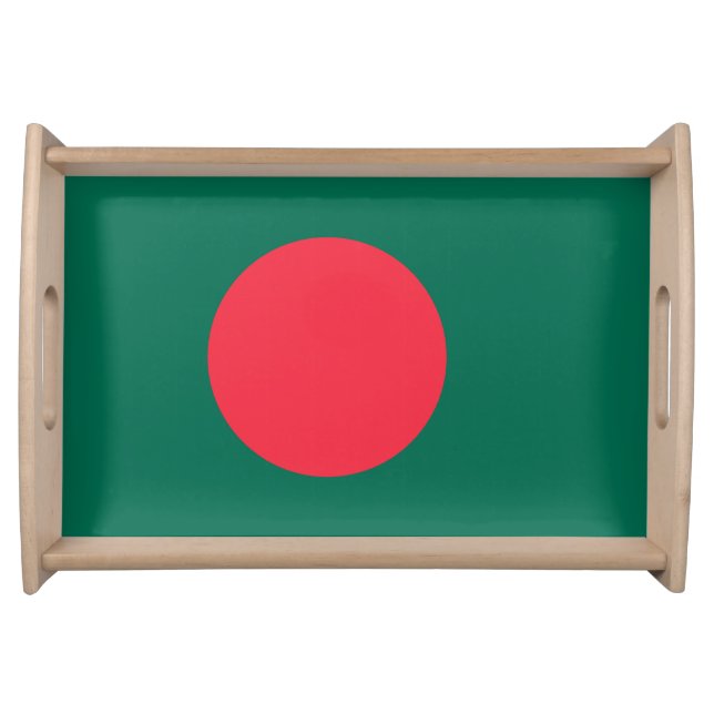 Patriotic serving tray with Flag of Bangladesh (Front)