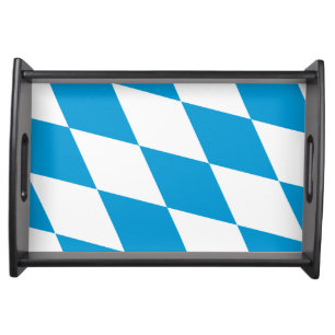 Patriotic serving tray with Flag of Bavaria
