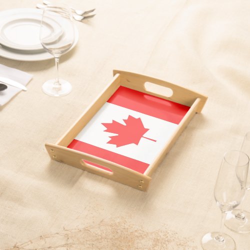 Patriotic serving tray with Flag of Canada