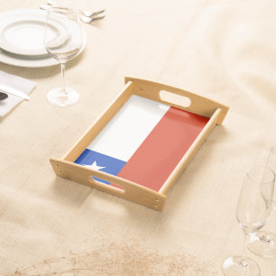 Patriotic serving tray with Flag of Chile