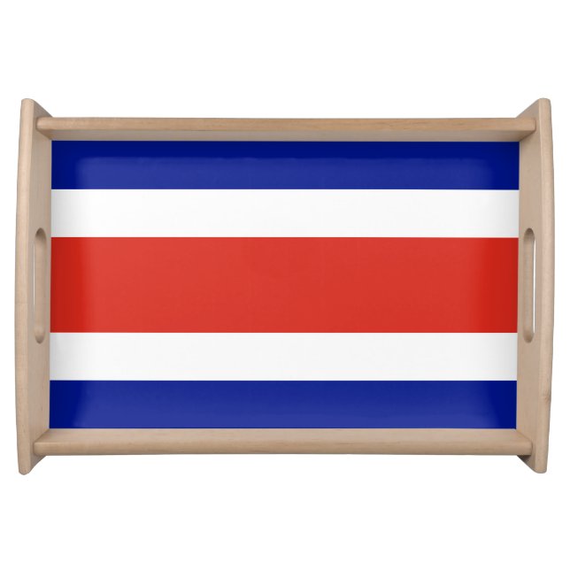 Patriotic serving tray with Flag of Costa Rica (Front)