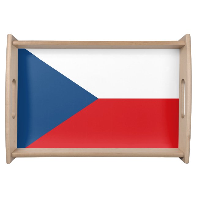 Patriotic serving tray with Flag of Czechia (Front)