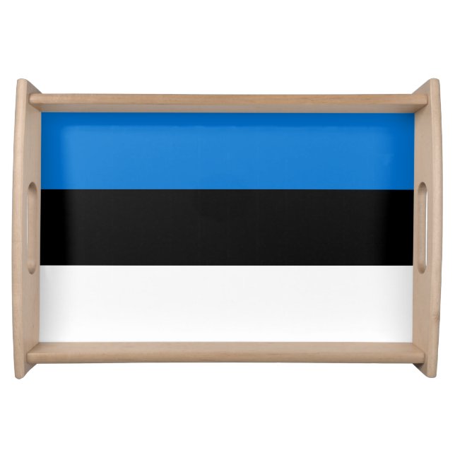 Patriotic serving tray with Flag of Estonia (Front)