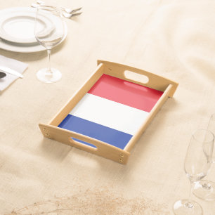 Patriotic serving tray with Flag of France