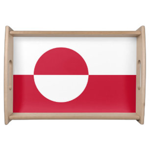 Patriotic serving tray with Flag of Greenland