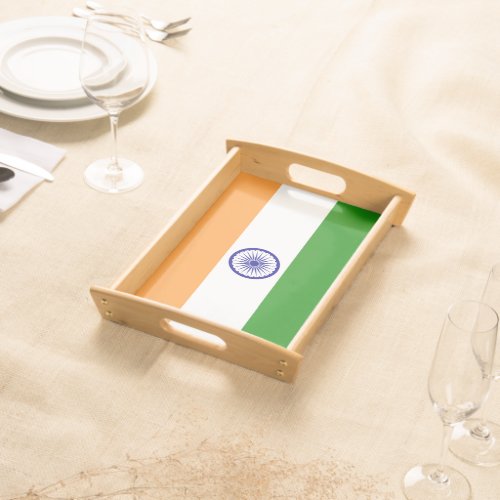 Patriotic serving tray with Flag of India