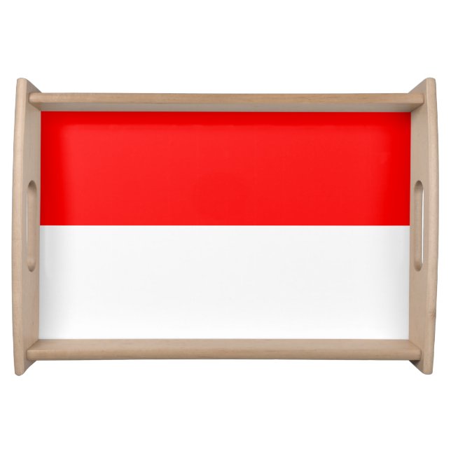 Patriotic serving tray with Flag of Indonesia (Front)