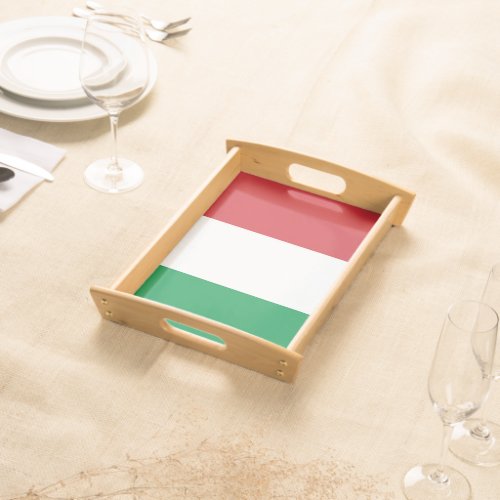 Patriotic serving tray with Flag of Italy