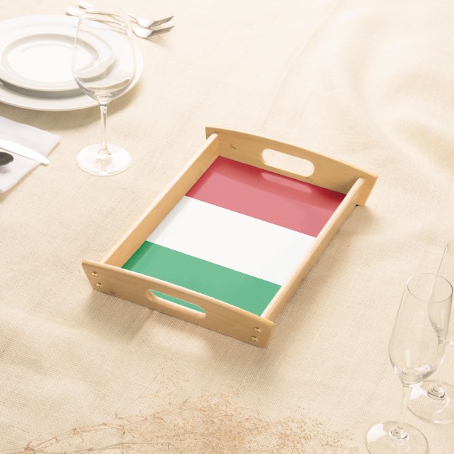 Patriotic serving tray with Flag of Italy (Front)