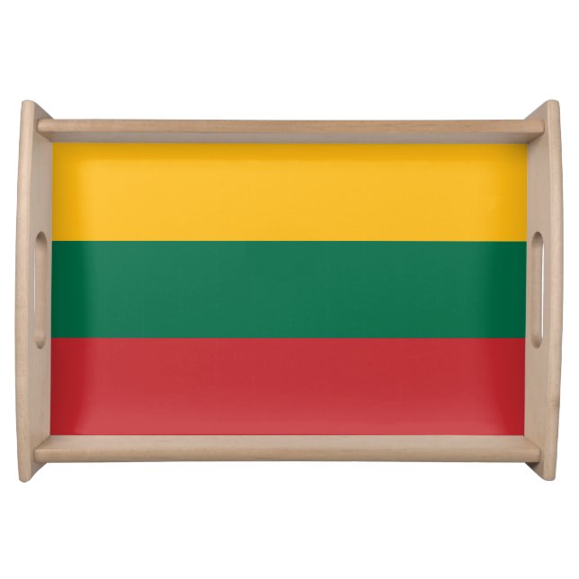 Patriotic serving tray with Flag of Lithuania (Front)