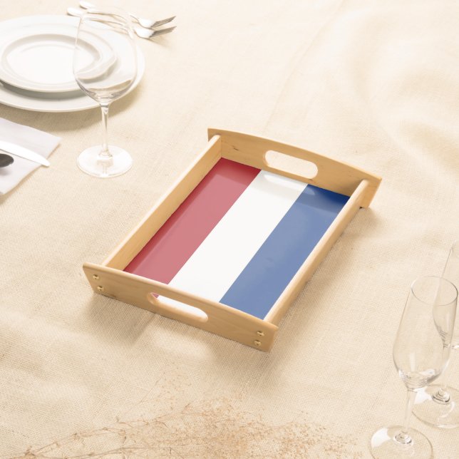 Patriotic serving tray with Flag of Netherlands (Front)