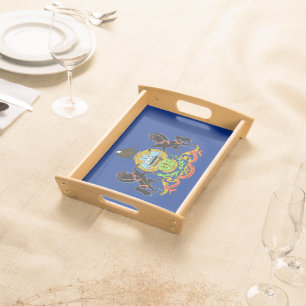 Patriotic serving tray with Flag of Pennsylvania