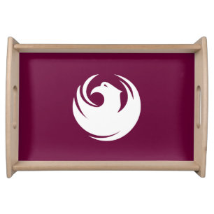 Patriotic serving tray with Flag of Phoenix City