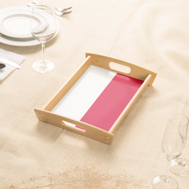 Patriotic serving tray with Flag of Poland (Front)
