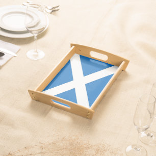 Patriotic serving tray with Flag of Scotland, UK