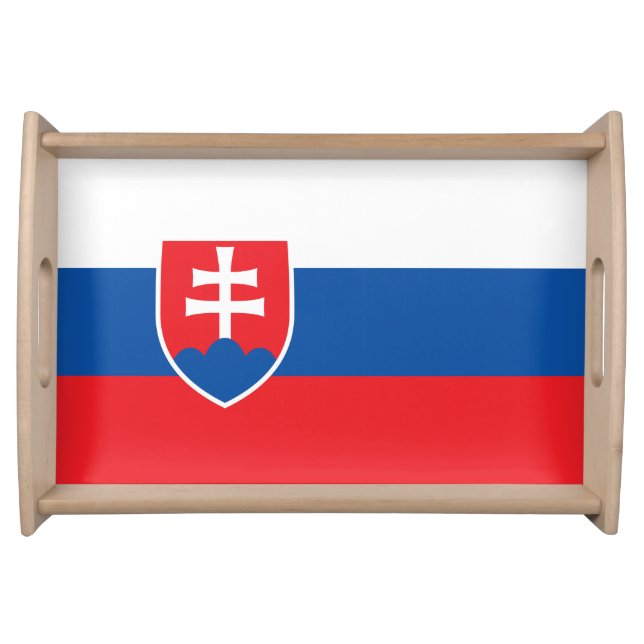 Patriotic serving tray with Flag of Slovakia (Front)