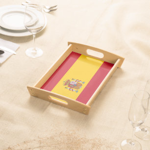 Patriotic serving tray with Flag of Spain