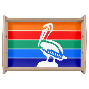 Patriotic serving tray with Flag of St. Petersburg
