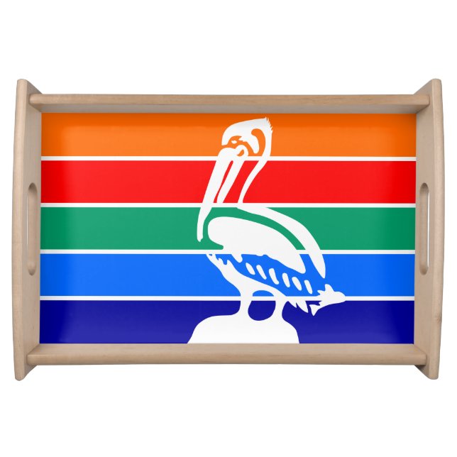Patriotic serving tray with Flag of St. Petersburg (Front)